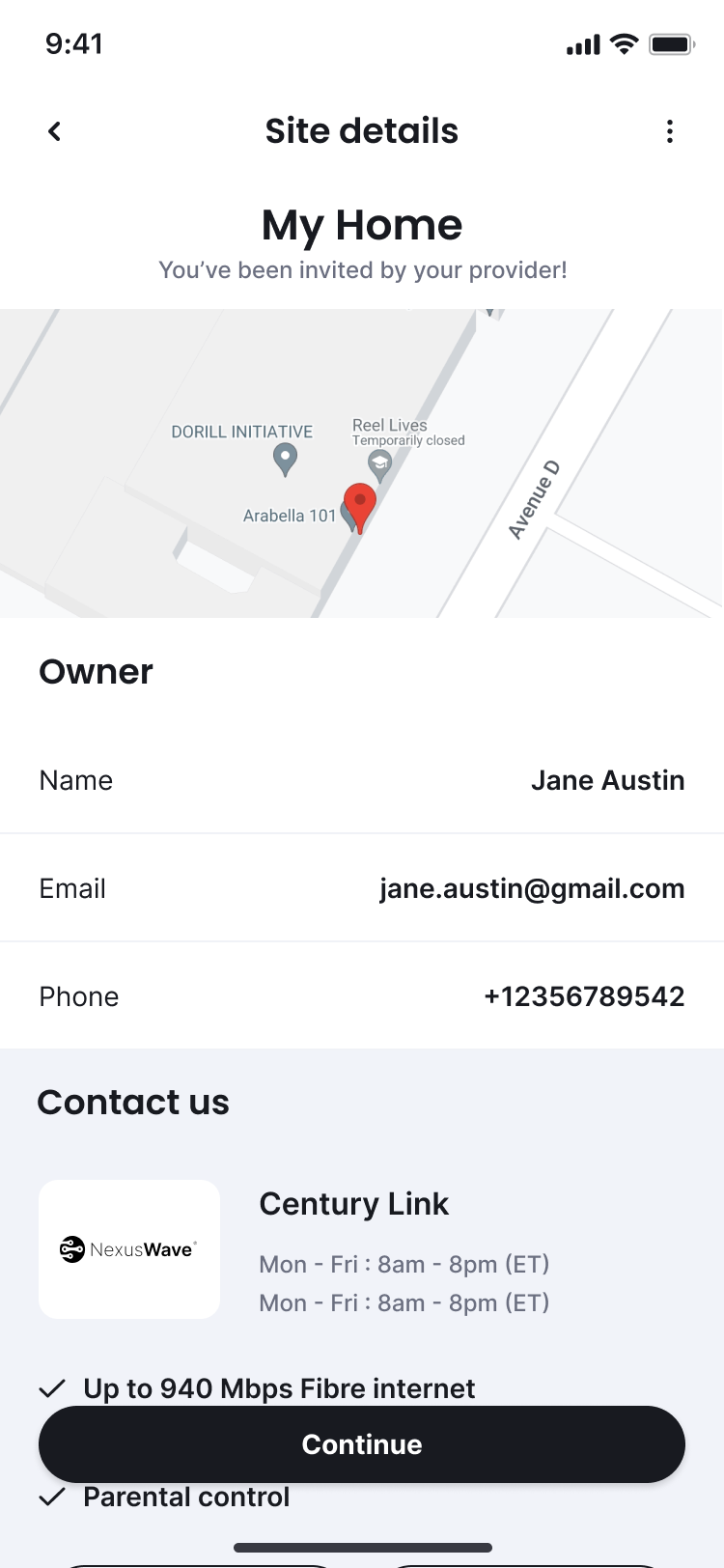 ISP Service Invitation Flow